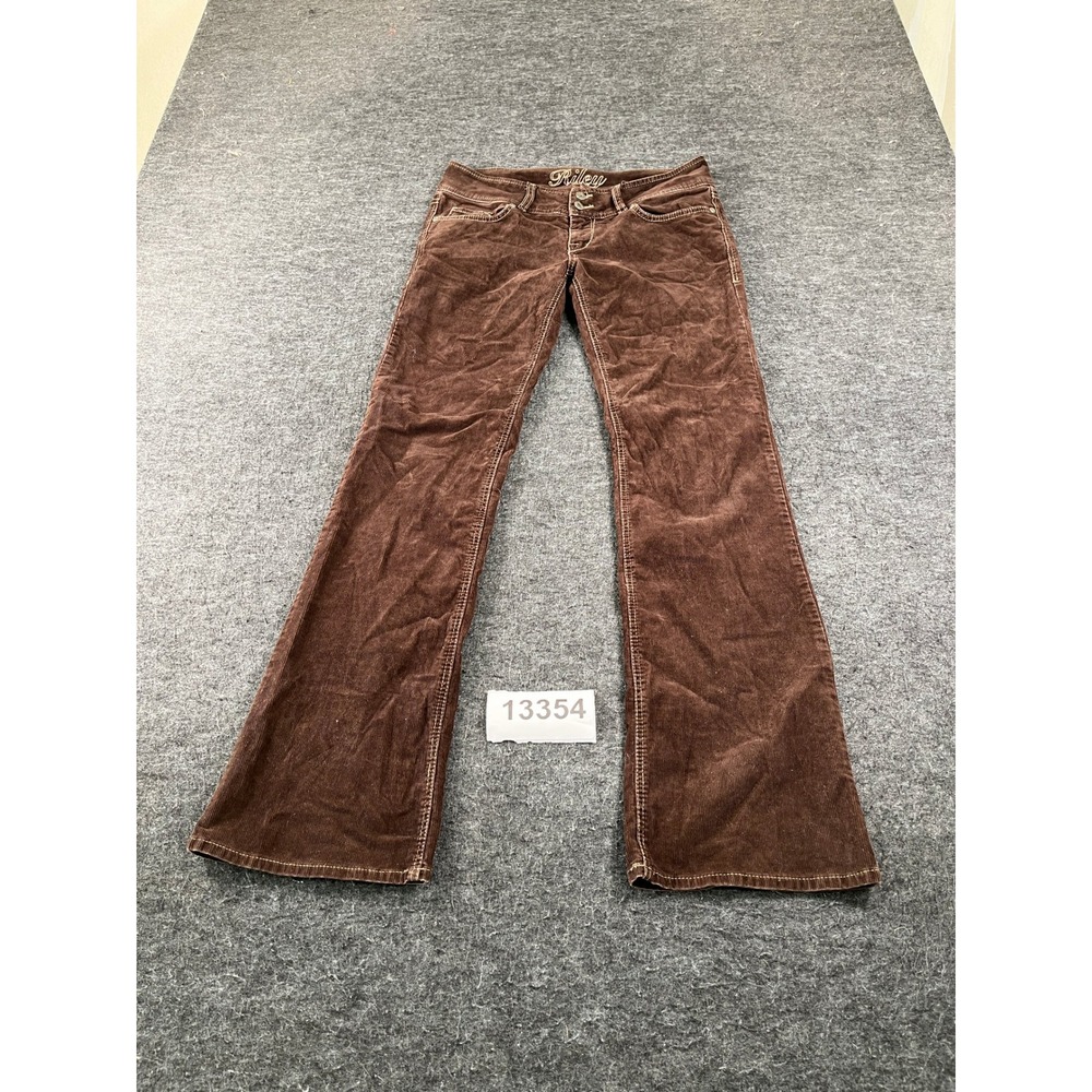 Vintage Y2K dELiA*s Riley Corduroy Flared Pants Womens 5/6R Brown Cotton Casual